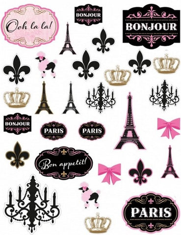 Magnifique Paris Cutouts Decoration Kit-30pc