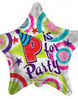 Star P For Party Balloon (Helium) - 18 Inches