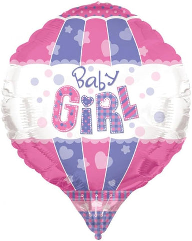 Baby Girl Hot Air Balloon 3D- 28 Inches