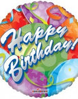 Round Birthday Festive Balloon (Helium) - 18 Inches