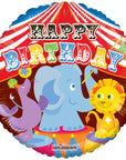 Round Birthday Circus (Helium) - 18 Inches