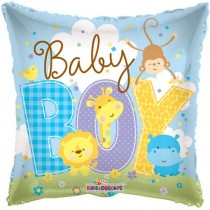 Square Baby Boy Animals (Helium) - 18 Inches