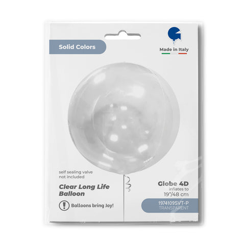 Globe Transparent 4D (Helium) - 19Inches