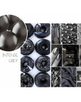 Intense 50pc Grey Latex Balloon (Helium/Air Filled) - 13 Inches