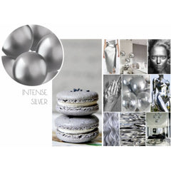 Intense 50pc Silver Latex Balloon (Helium/Air Filled) - 13 Inches