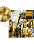 Intense 50pc Gold Latex Balloon (Helium/Air Filled) - 13 Inches