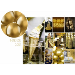 Intense 50pc Gold Latex Balloon (Helium/Air Filled) - 13 Inches