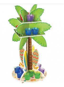 Palm Tree Shot Glasses Holder 21 Inches- 1Pc