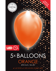 Orange Led 5 Latex Balloon (Helium/Air Filled) - 10 Inches