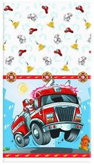 Plastic Table Cover 54In*84In Fire Engine- 1 Pc