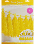 Paper Tassel Garland Yellow 10Ft- 1Pc