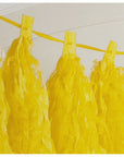 Paper Tassel Garland Yellow 10Ft- 1Pc