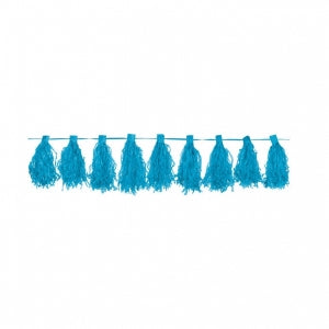 Paper Tassel Garland Light Blue 10Ft- 1Pc