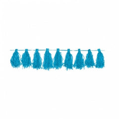 Paper Tassel Garland Light Blue 10Ft- 1Pc