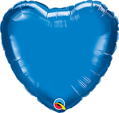 Heart Sapphire Blue (Air-filled) - 4 Inches