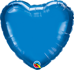 Heart Sapphire Blue (Air-filled) - 4 Inches