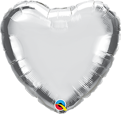 Heart Silver (Air-filled) - 4 Inches