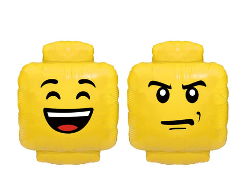 Lego Head Balloon (Helium) - 26 Inches