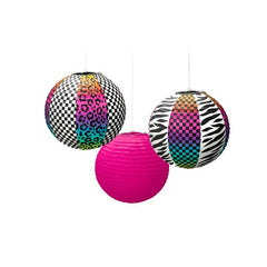 Paper Hanging Lanterns Decoration Disco Print-3pc