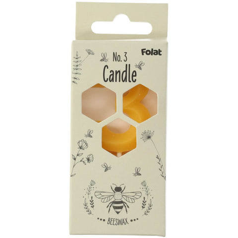 Candle  Bees Wax Number 3 - 1 Pc- (4.5cm)