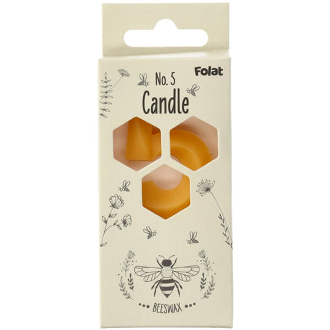 Candle  Bees Wax Number 5 - 1 Pc- (4.5cm)