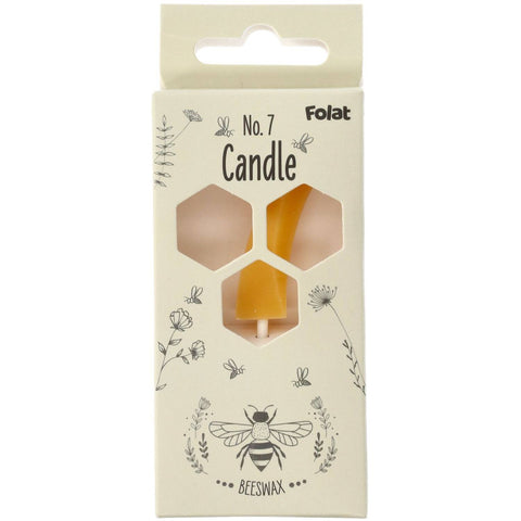 Candle  Bees Wax Number 7 - 1 Pc- (4.5cm)