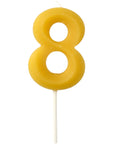 Candle  Bees Wax Number 8 - 1 Pc- (4.5cm)