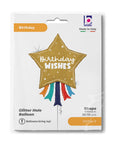 Birthday Wishes Star (Helium) - 43 Inches