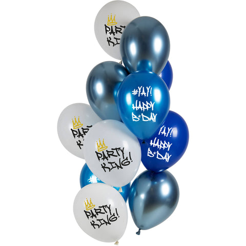 Party King 12pc Latex Balloon (Helium/Air Filled) - 13 Inches