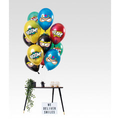 Birthday Hero 12pc Latex Balloon (Helium/Air Filled) - 13 Inches