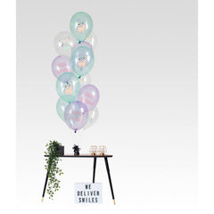 Unicorn & Rainbows 12pc Latex Balloon (Helium/Air Filled) - 13 Inches