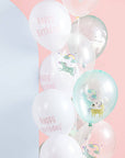 Unicorn & Rainbows 12pc Latex Balloon (Helium/Air Filled) - 13 Inches