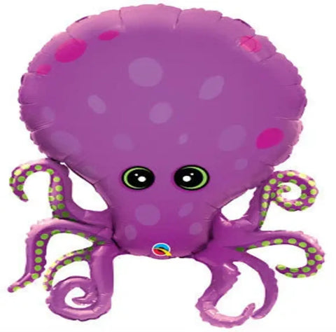 Purple Octopus (Helium) - 35 Inches