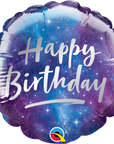 Round Birthday Galaxy (Air-filled) - 4 Inches