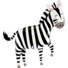 Jungle Zebra (Helium) - 43 Inches