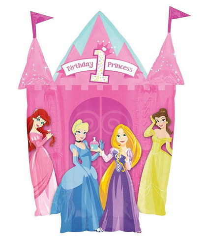 Princess Castle 1st Birthday Super Shape (Helium) - 35 Inches