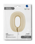 Number 0 Satin Cream (Helium) - 26 Inches