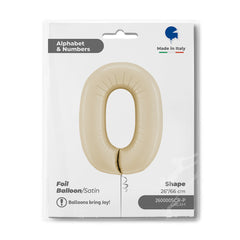 Number 0 Satin Cream (Helium) - 26 Inches