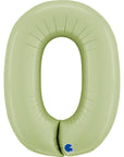 Number 0 Satin Olive Green (Helium) - 26 Inches