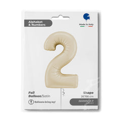 Number 2 Satin Cream (Helium) - 26 Inches