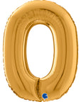 Number 0 Gold (Helium) - 26 Inches