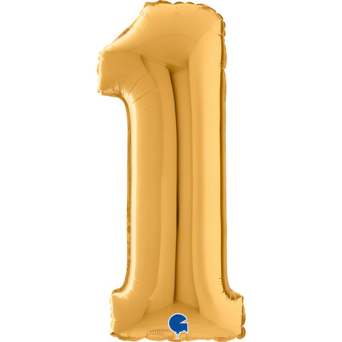 Number 1 Gold (Helium) - 26 Inches