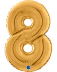 Number 8 Gold (Helium) - 26 Inches