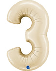 Number 3 Satin Cream (Helium) - 26 Inches