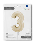 Number 3 Satin Cream (Helium) - 26 Inches