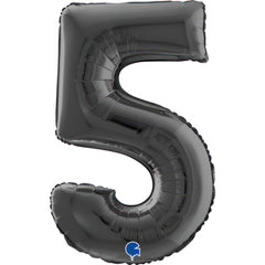 Number 5 Black (Helium) - 26 Inches