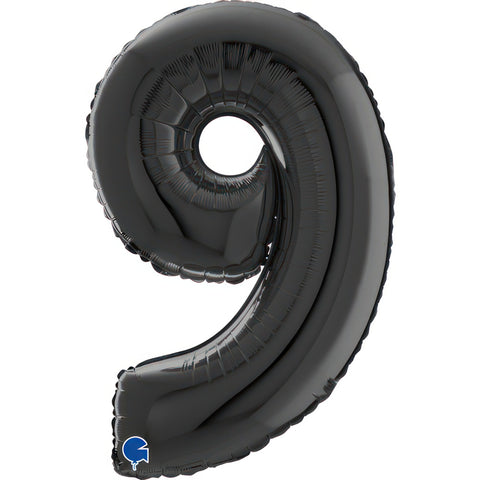 Number 9 Black (Helium) - 26 Inches