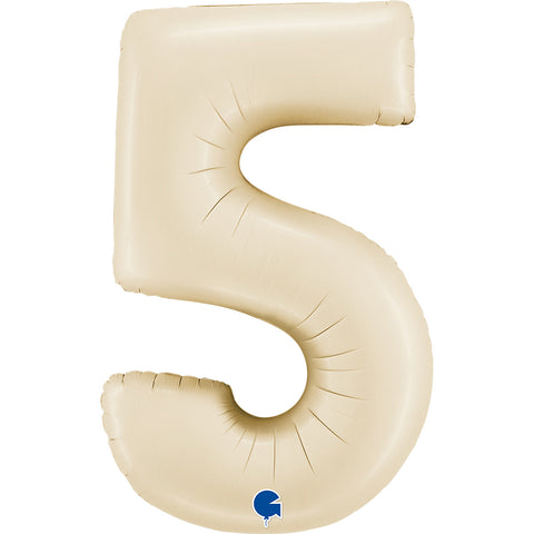 Number 5 Satin Cream (Helium) - 26 Inches