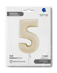 Number 5 Satin Cream (Helium) - 26 Inches