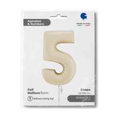 Number 5 Satin Cream (Helium) - 26 Inches